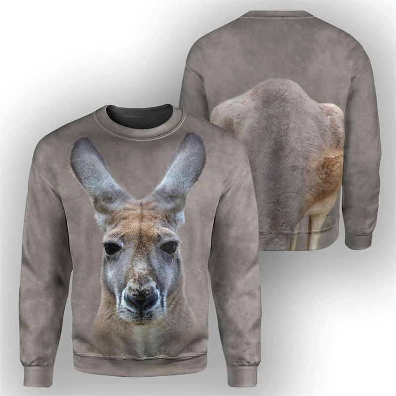 3D Printing Rabbit - Rabbit Kangaroo Koala 3D Print Sweatshirt