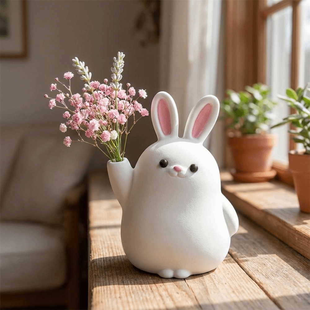 3D Printing Rabbit - Creative 3D Printed Plastic Rabbit Vase