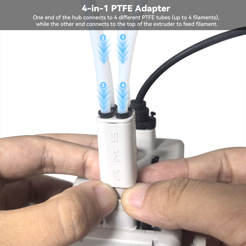 3D Printing Bambu - Upgraded 4-in-1 PTFE AdapterFor Bambu Lab