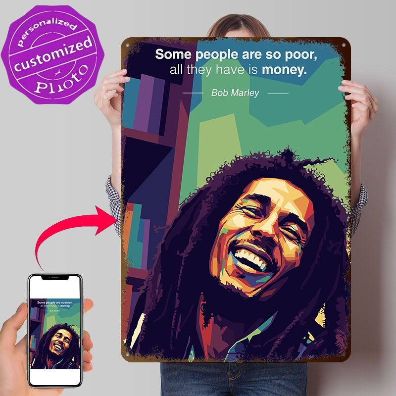 3D Printing Quotes - Bob Marley Quote Pop Art 3D