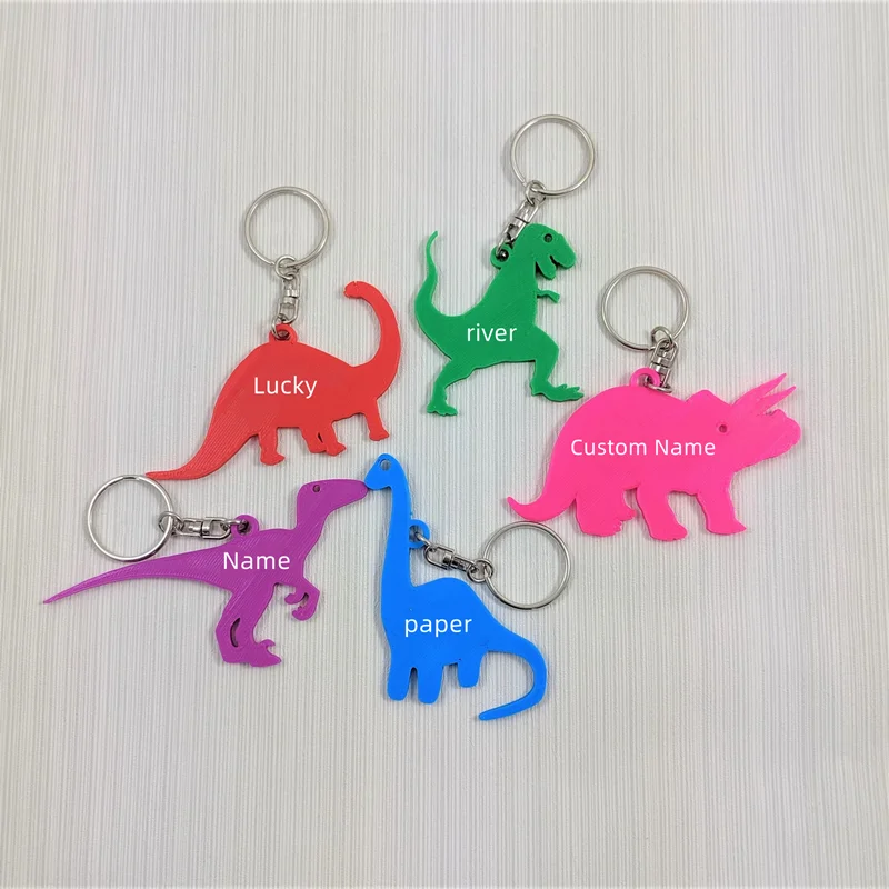 3D Printing Ideas - Custom Name Keychains 3D Printed Dinosaur