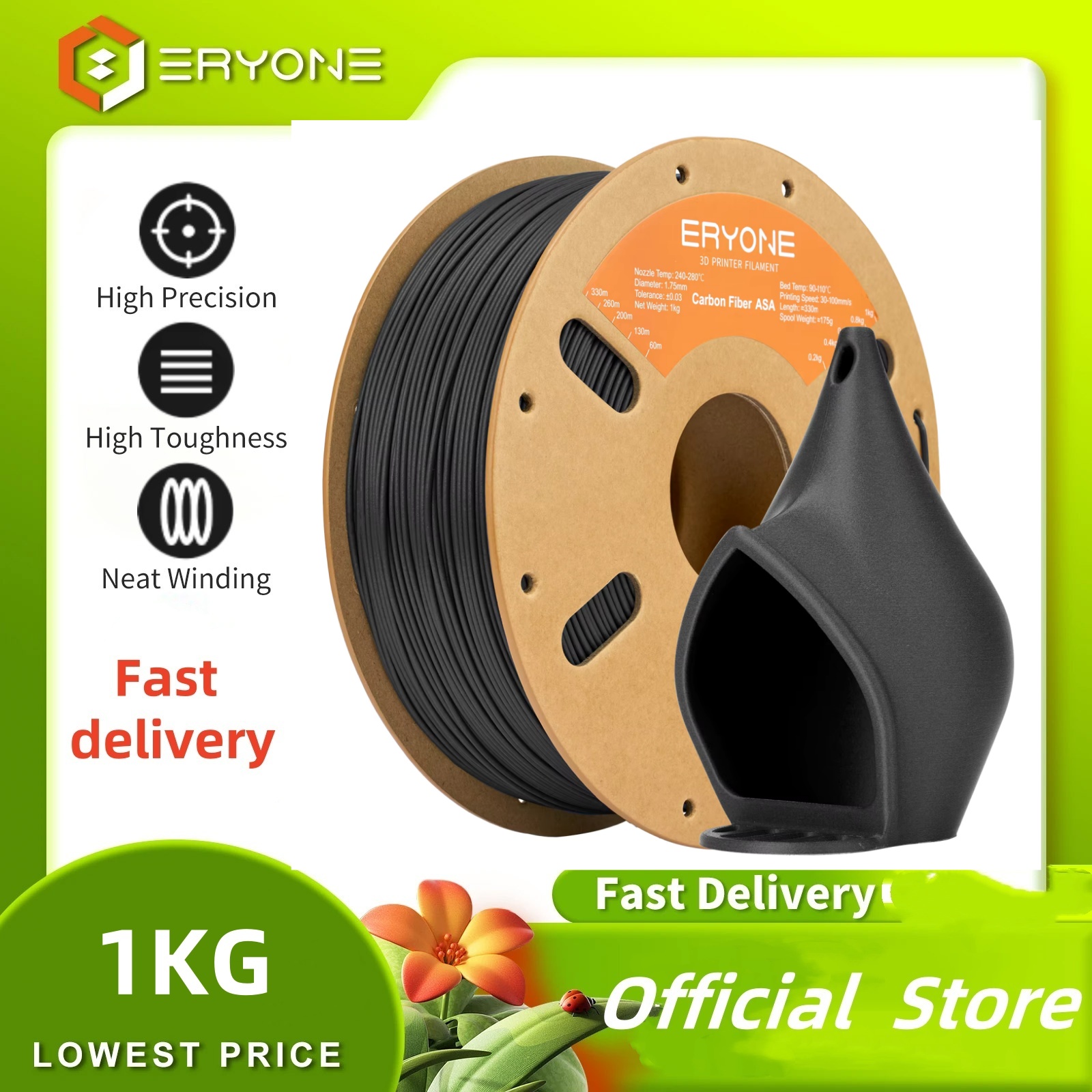 Asa Filament Outdoor - ERYONE 1KG ASA Carbon Fiber Premium