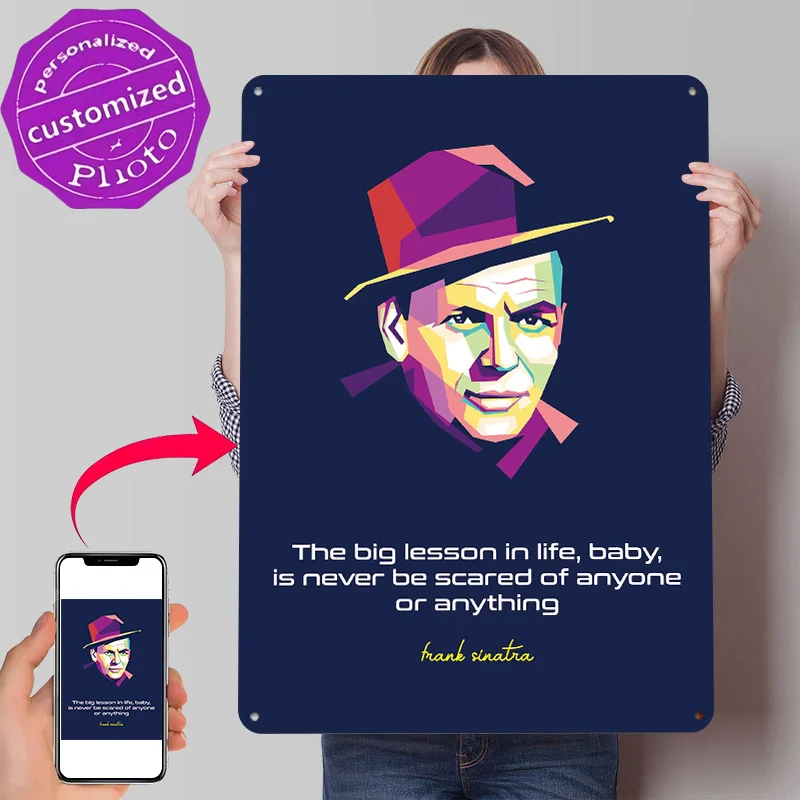 3D Printing Quotes - Frank Sinatra Quote 3D Texture Printed