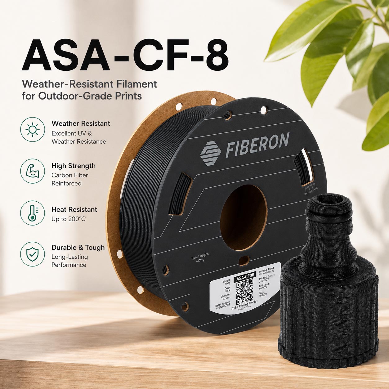 Asa Filament Outdoor - Polymaker ASA-CF8 Carbon Fiber 3D Printer