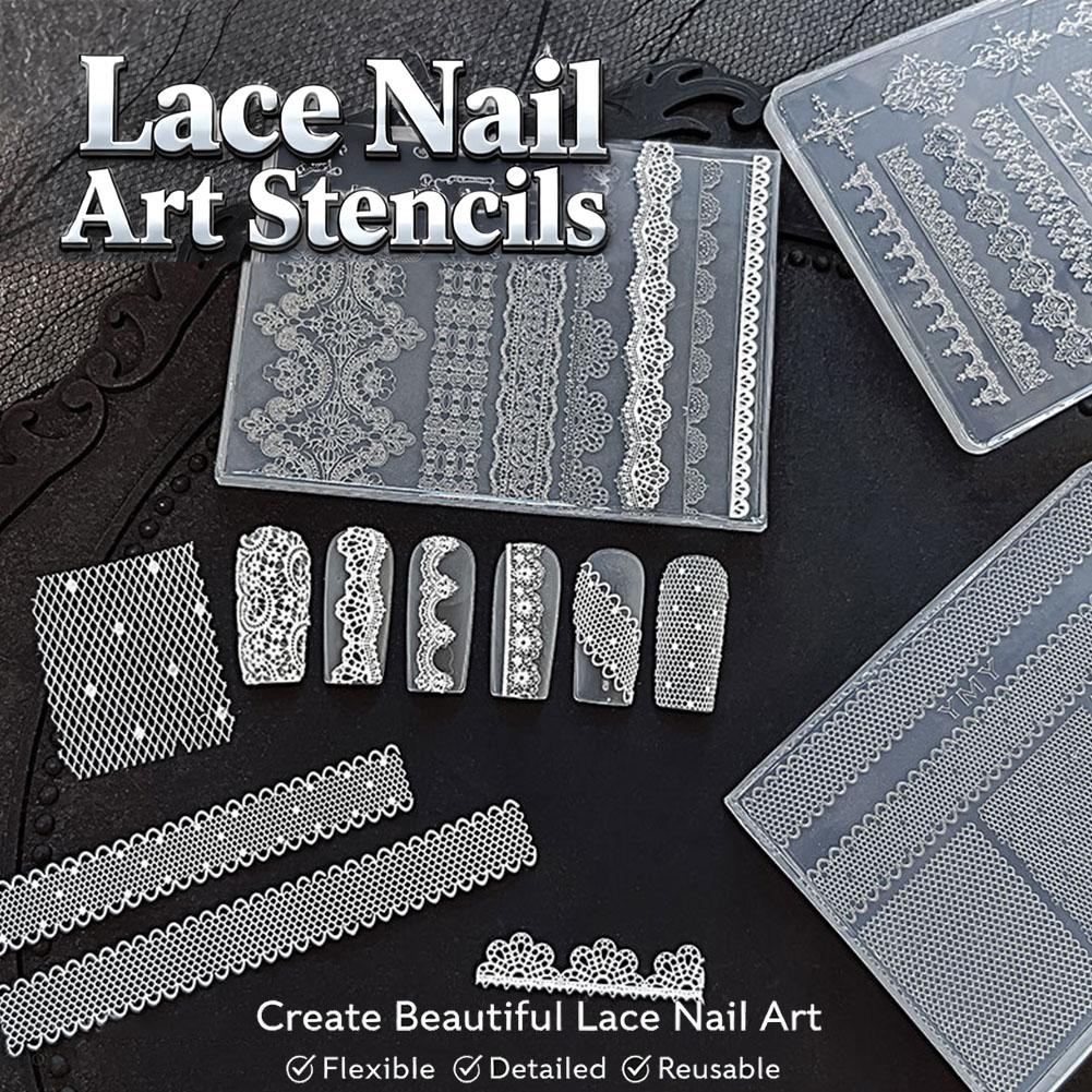 Silicone Lace Nail Art Stencil - 3D Printing Templates Free recension och pris