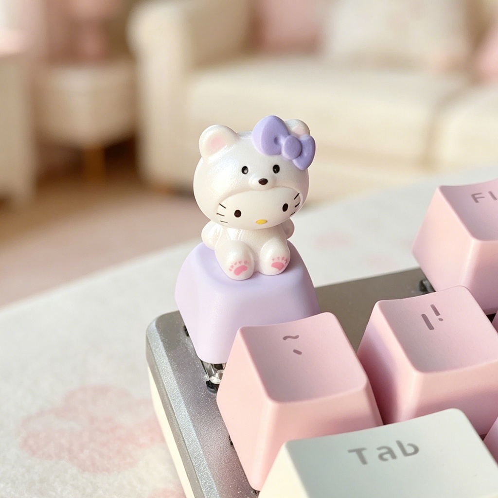 Kawaii Sanrios Keycaps Cute 3D - 3D Printing Keyboard Keys recension och pris