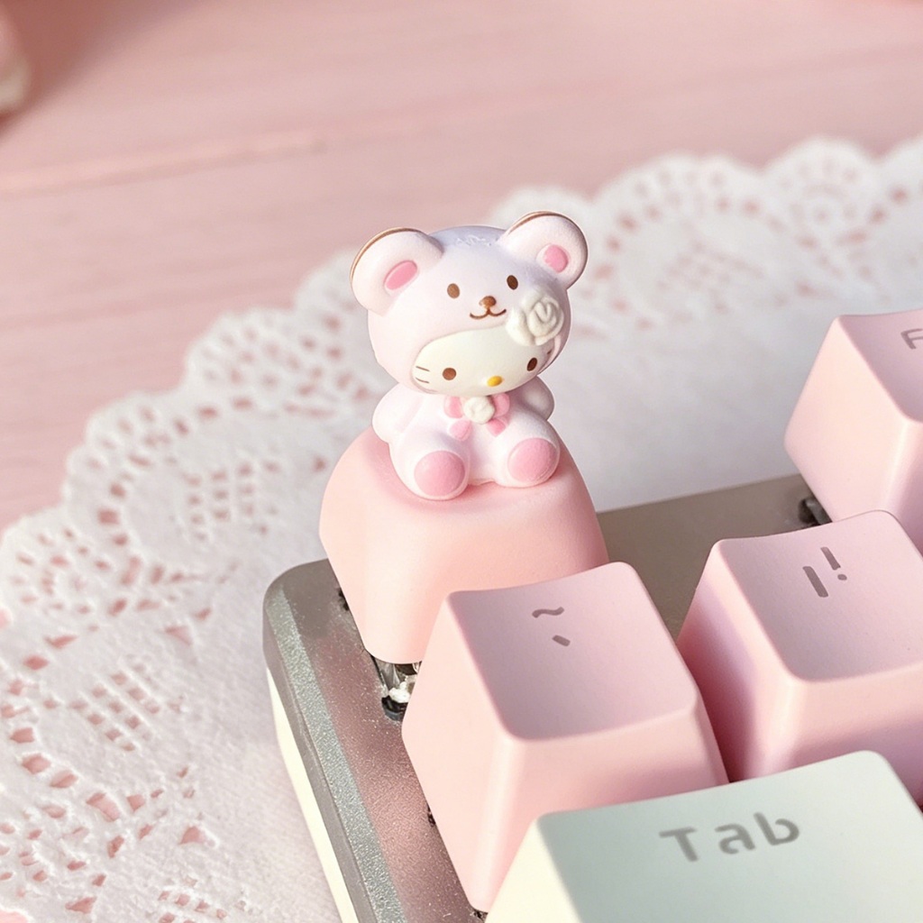 Kawaii Sanrios Keycaps Cute 3D - 3D Printing Keyboard Keys recension och pris