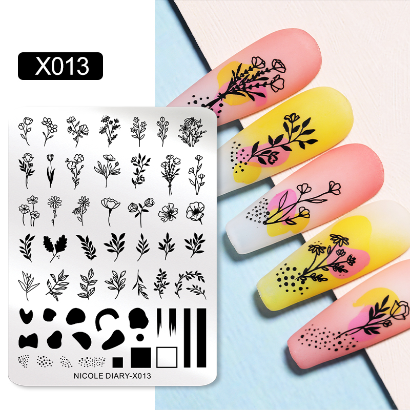 NICOLE DIARY Leaves Flower Nai - 3D Printing Templates Free recension och pris