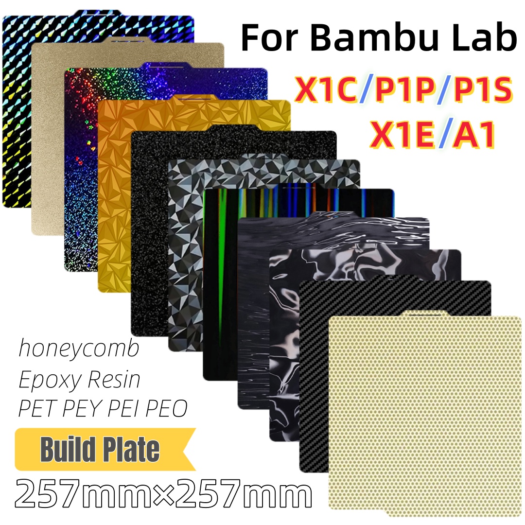 Build Plate 257x257 Spring Ste - 3D Printing Bambu recension och pris