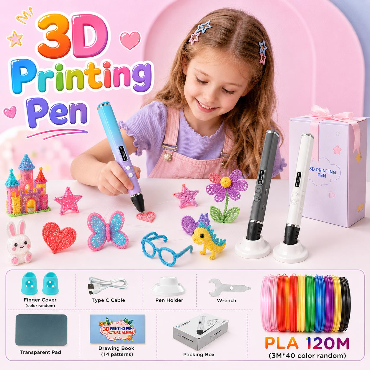3D Printing Pen Kids with Type - 3D Printing Filament recension och pris