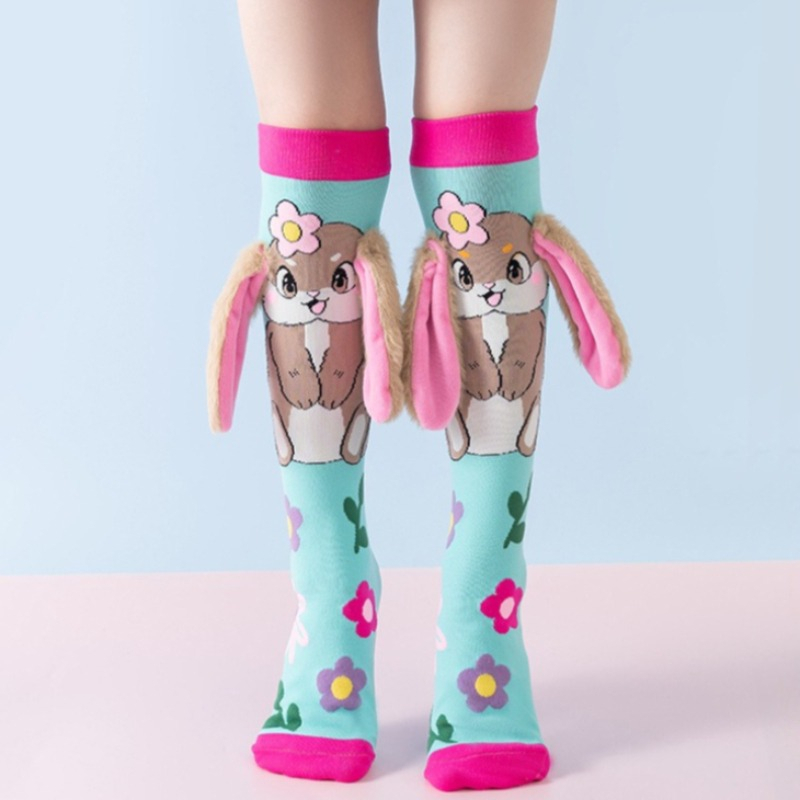 Cute 3D Animal Knee High Socks - 3D Printing Rabbit recension och pris