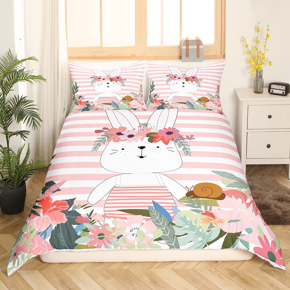 Kids Rabbit Bedding Set Cute B - 3D Printing Rabbit recension och pris