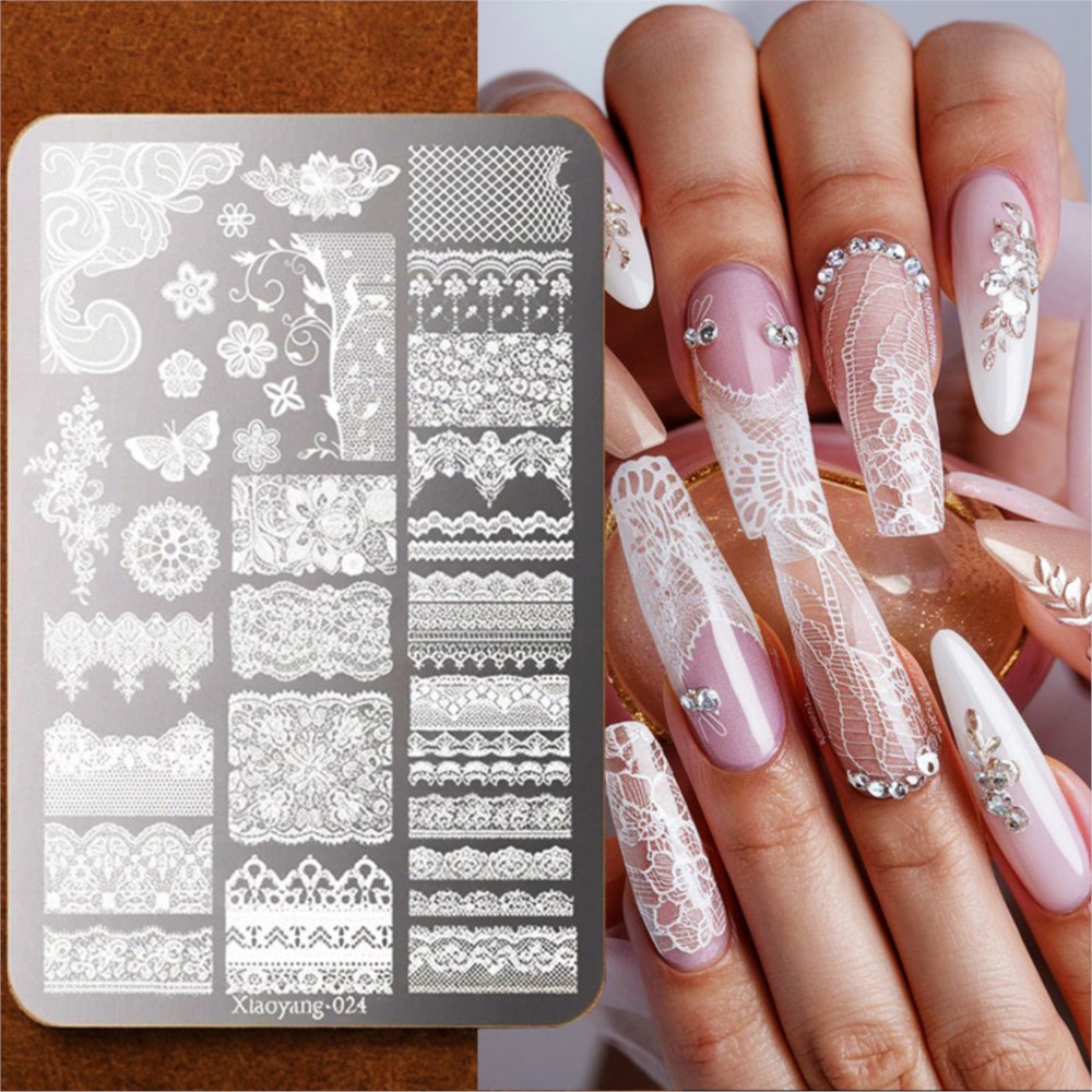 9*15cm 3D Lace Butterfly Nail  - 3D Printing Templates Free recension och pris