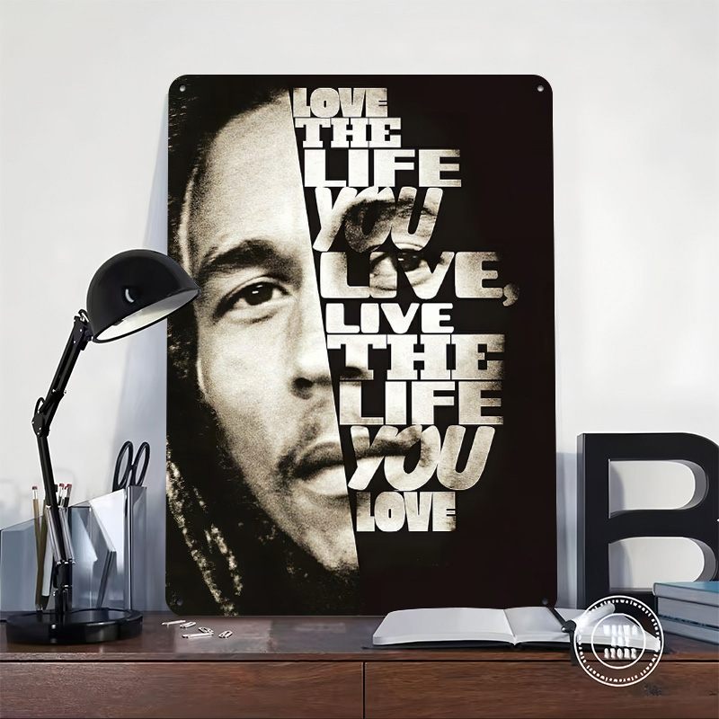 Bob Marley Quote Poster Retro  - 3D Printing Quotes recension och pris