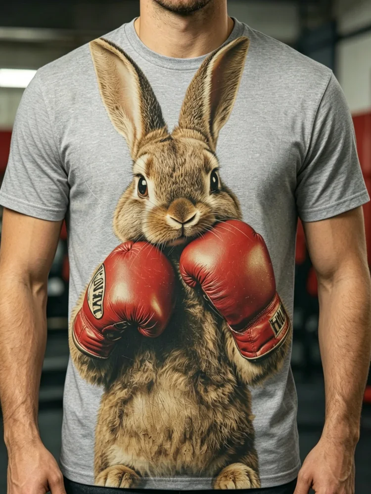 3D Boxing Rabbit Print Men's T - 3D Printing Rabbit recension och pris