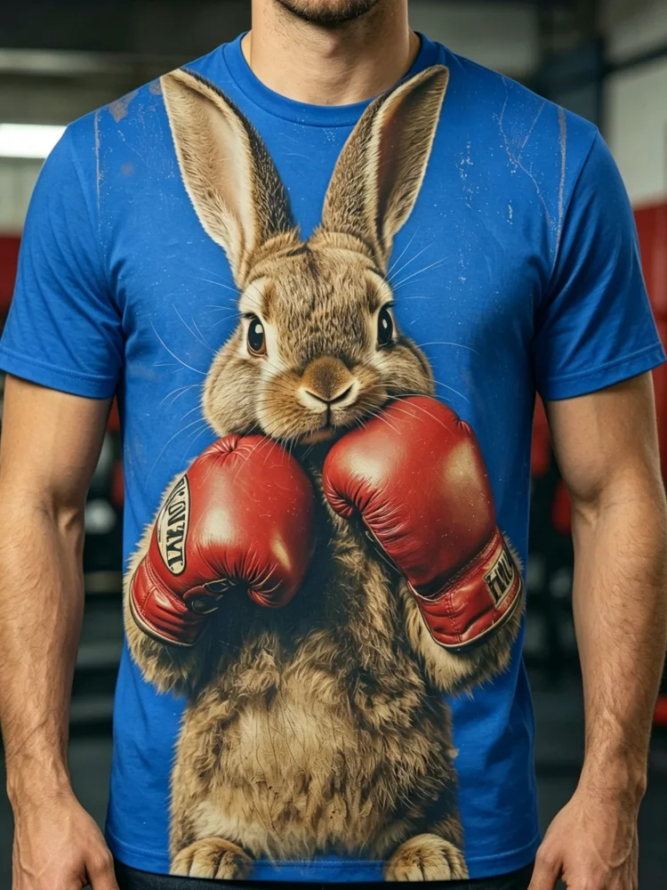 3D Boxing Rabbit Print Men's T - 3D Printing Rabbit recension och pris